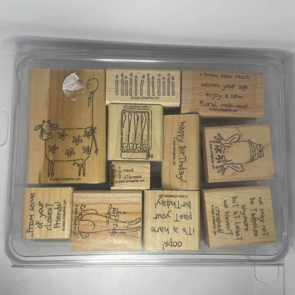 Various 'Stampin Up' rubber stamps in excellent condition